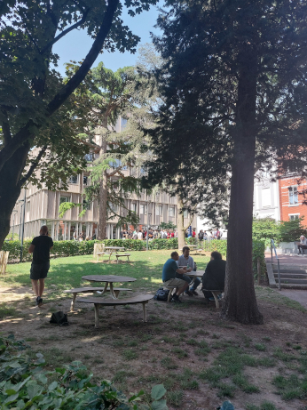 Gardens inside university